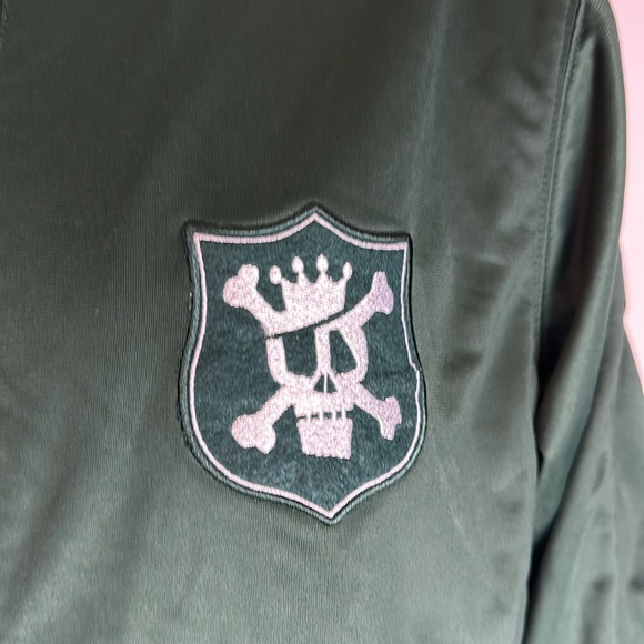 Vintage Stussy 1990s Skull Crown Green Baseball style Jacket Mens size XL - Picture 12 of 12